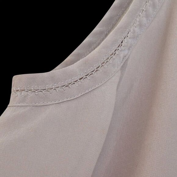 Eileen Fisher Silk Crepe Tank Top Shell Blouse Cami Light Taupe S Neutral Putty - Picture 10 of 14